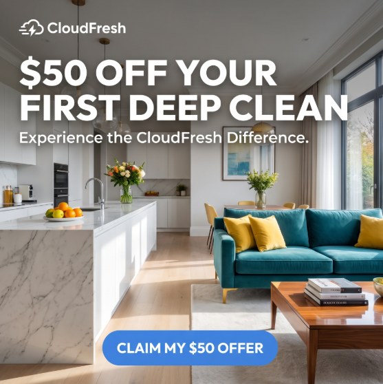 CloudFresh $50 off first deep clean image ad