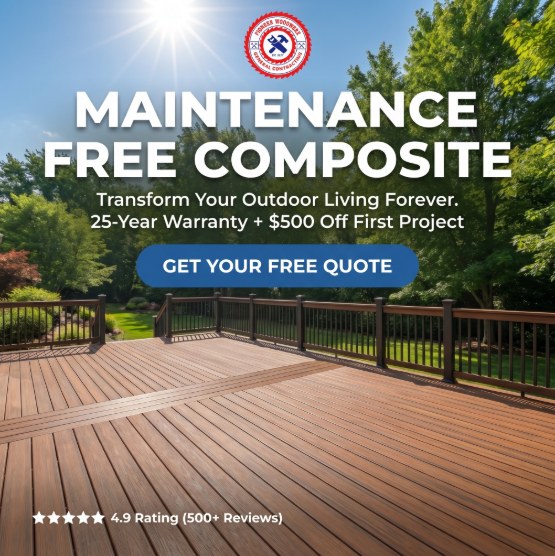 Maintenance-free composite decking image ad