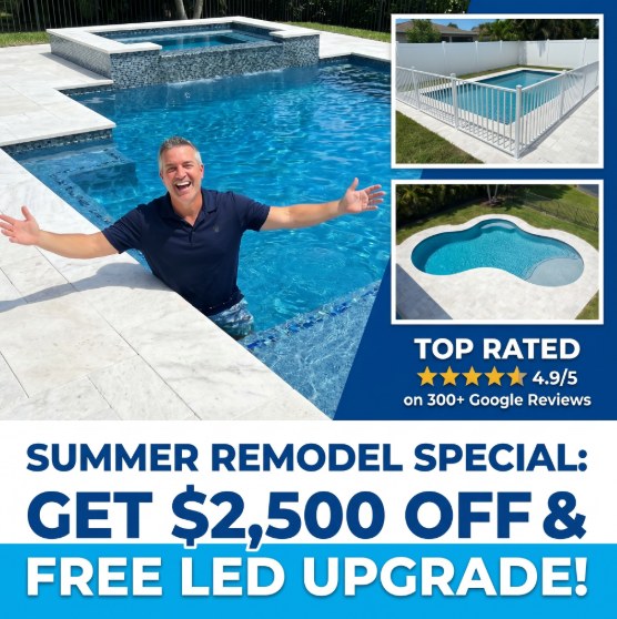 Summer pool remodel special image ad