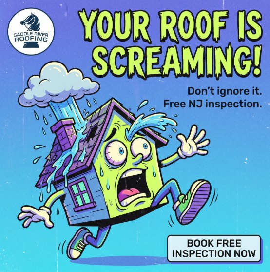 Your roof is screaming — free NJ inspection image ad